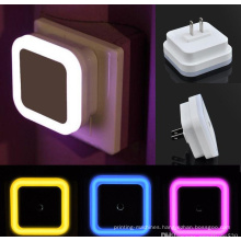 Auto LED Light Sensor Control Bedroom Night Lights Bed Lamp Us EU Plug Plug in Wall as Guide Light for Finding Way